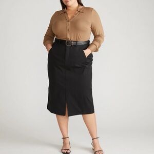 NWT Universal Standard Veranda Stretch Cotton Skirt